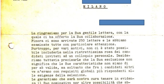 Lavoro: c’era un tempo…